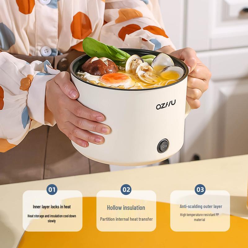 Compact Multi-Functional Electric Cooker: Mini Rice, Soup & Dorm Pot (EU & UK Standards)