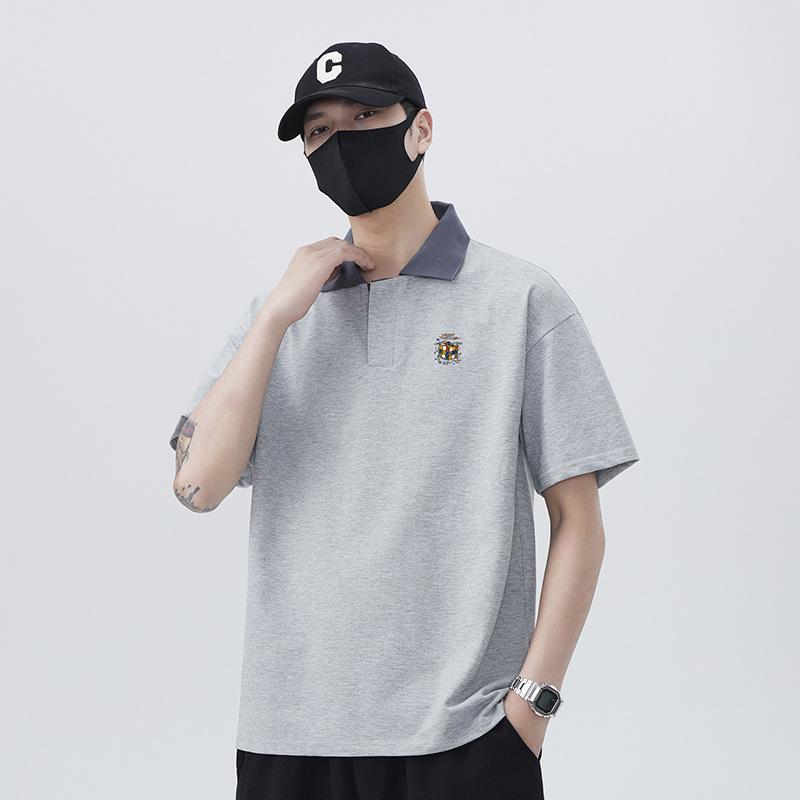 Updated Summer T-shirt Comfortable Fit Trendy Lapel Short-sleeved POLO Top T-shirt