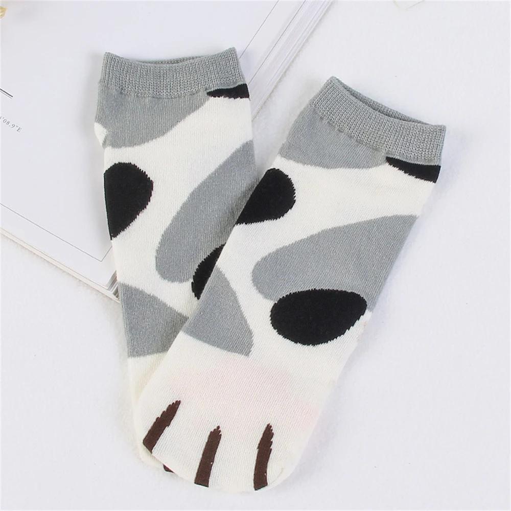 Women Cotton Cute 3D Knitted Cat Claw Low Cut Ankle Socks Ladies Girls Short Hosiery Dog Paws Sokken Dropship