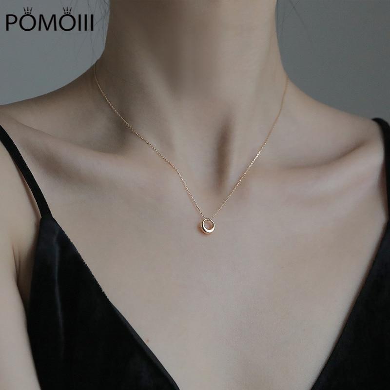 New Design Geometric Round Circle Clavicle Chain Necklace For Women Party Jewelry Gifts