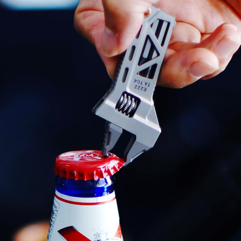 Creative Titanium Alloy Multifunctional Wrench with Bottle Opener Disassembly Tool Batch Head Accessories