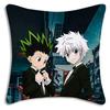 Hot Anime Comics Hunter×Hunter Pillow Covers Cartoon Sofa Decorative Home Double-Sided Printing Short Plush Cute Cushion Cover