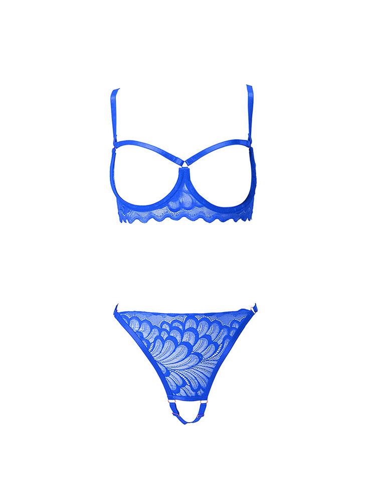 Hot Sexy Open Crotch Lace Underwear Women Sexy Lingerie Breast-bare Bra Set Romance Secret Lingerie Adults Porn Game Set