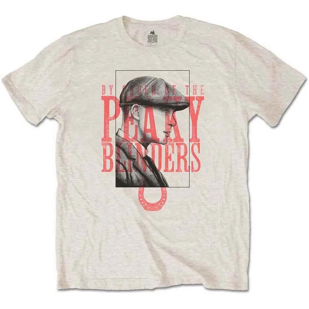 Official T Shirt Peaky Blinders Shelby Brothers Red Logo Tommy Sand L 2XL