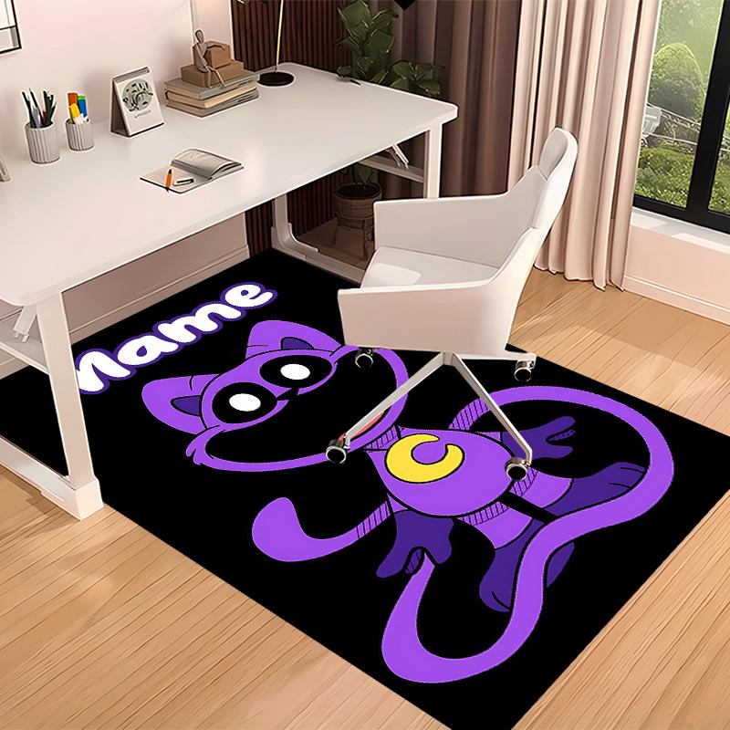 Custom Personalization Smiling Critters Print Area Rug - Soft, Washable Non-Slip Indoor Mat,Living Room,Home&Office Decorative Rug