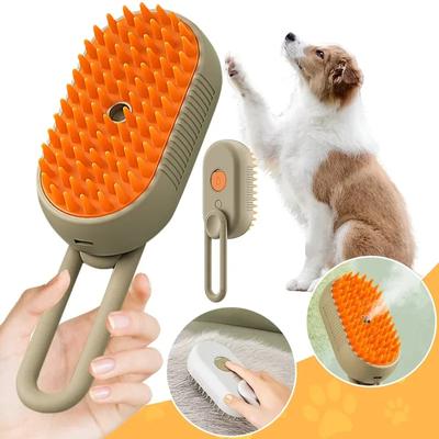 Dampf Hundebürste Haustier Katzen Haarbürste Elektrisch Spray Verfilzungen Entfernen Haustiere Hunde Zubehör Welpen Dinge für Hunde Pflegezeug