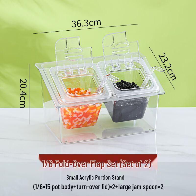Acrylic Transparent Food Portion Pan with Flip Lid