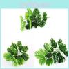 Artificial Plant Wall Decoration With Green Plastic Leaves For Home Office And Gift Giving