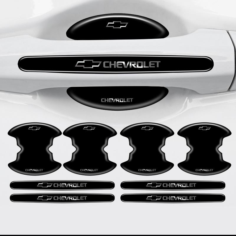 AABJU1 Car Door Bowl Handle Protector Film Sticker Accessories For Chevrolet Cruze Sonic Silverado Trax Camaro Captiva Equinox Aveo Z71