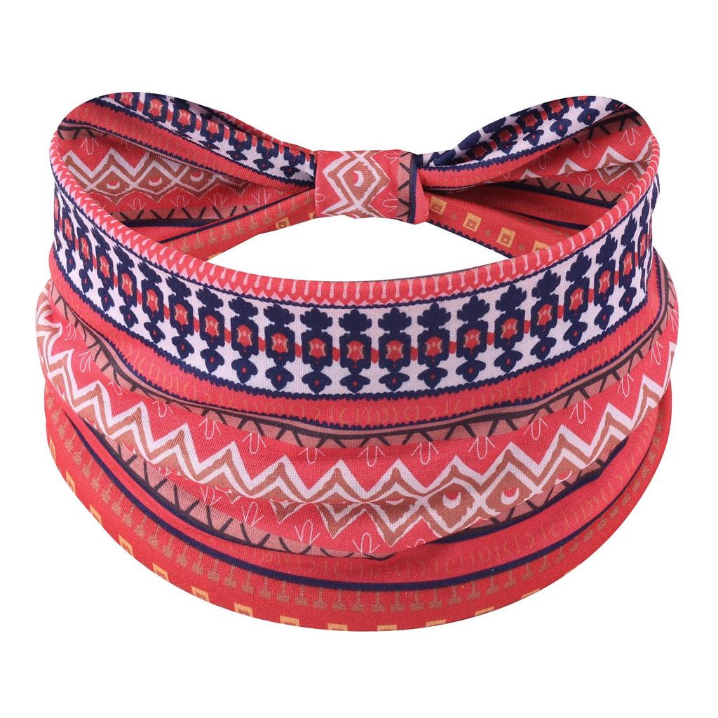 Cross-Border Women's Cotton Yoga Headband - Elastic, Sweat-Absorbing, Fashionable