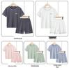Summer Kids' Modal Pajamas Set: Short Sleeve & Shorts, Parent-Child Matching Homewear, Boys & Girls, Air Conditioning Suit