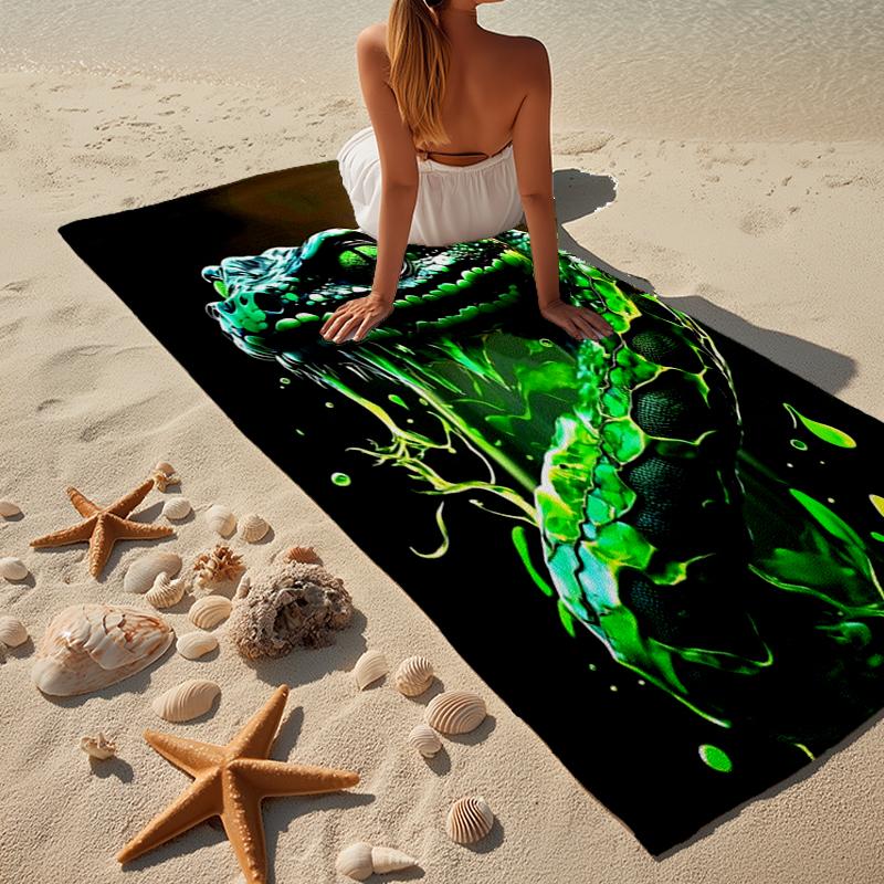 Snake And Blood Apple Beach Towel, Super Soft Microfiber, Gift for Her/Him, Birthday, for Pool, Beach, Travel, Home Decor Fan gifts
