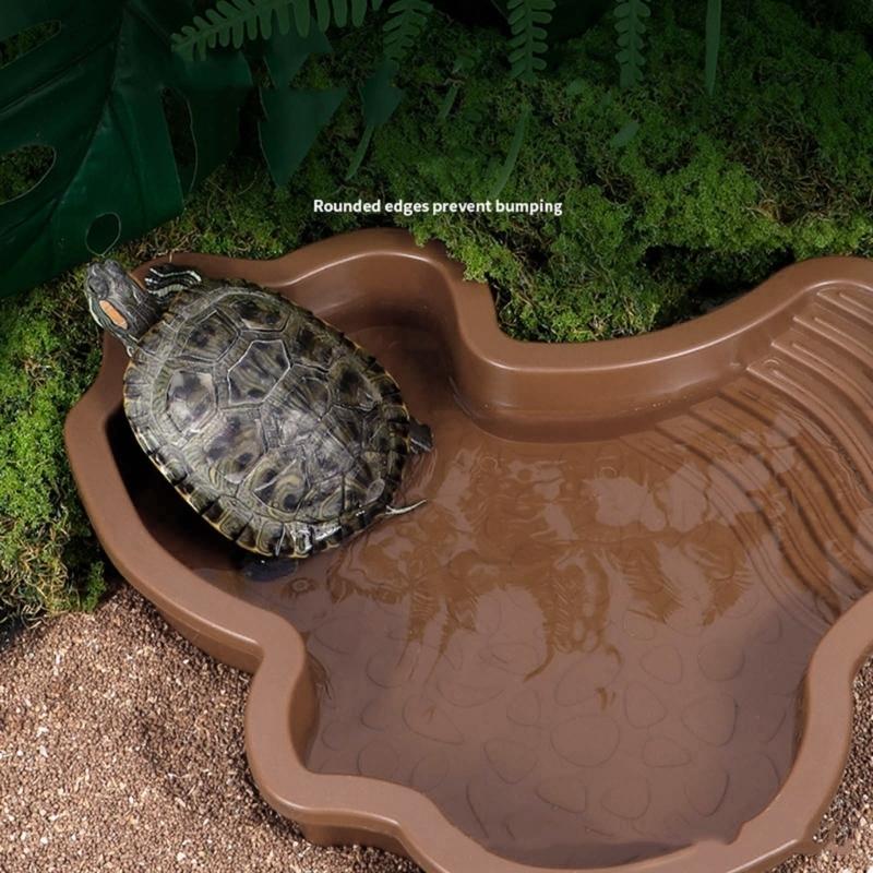 Geräumige Reptilien Badeplattform 35cm Länge Umweltfreundlicher ABS-Kunststoff Wasser und Land Leicht Zerlegbar