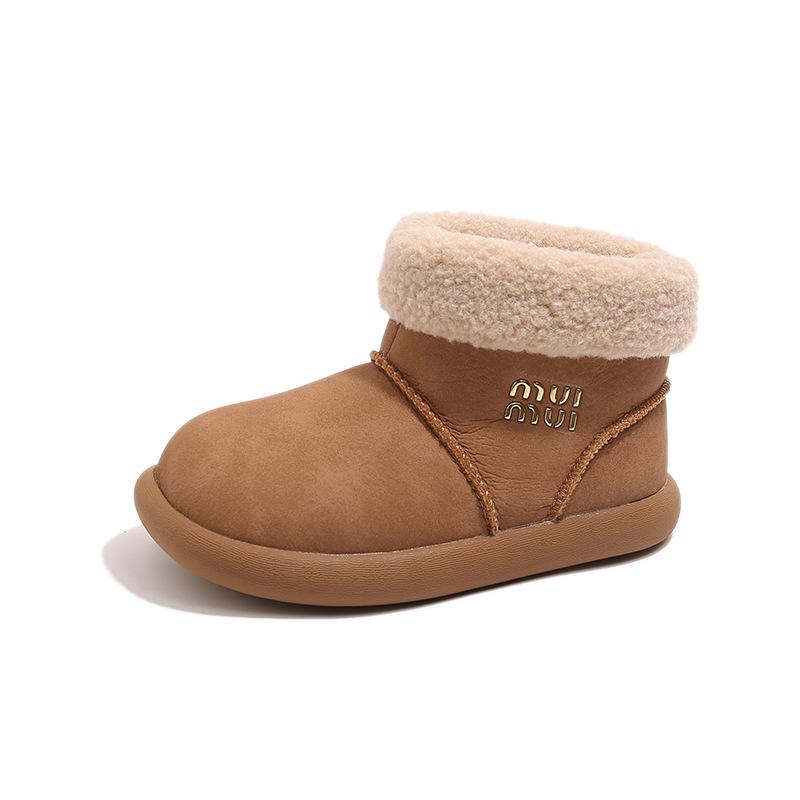 

2025 зима популярные детские зимние сапоги для девочек корейская версия теплые хлопковые сапоги на толстой подошве и с утолщенной подкладкой для мальчиков средней высоты большие хлопковые сапоги 33 хаки