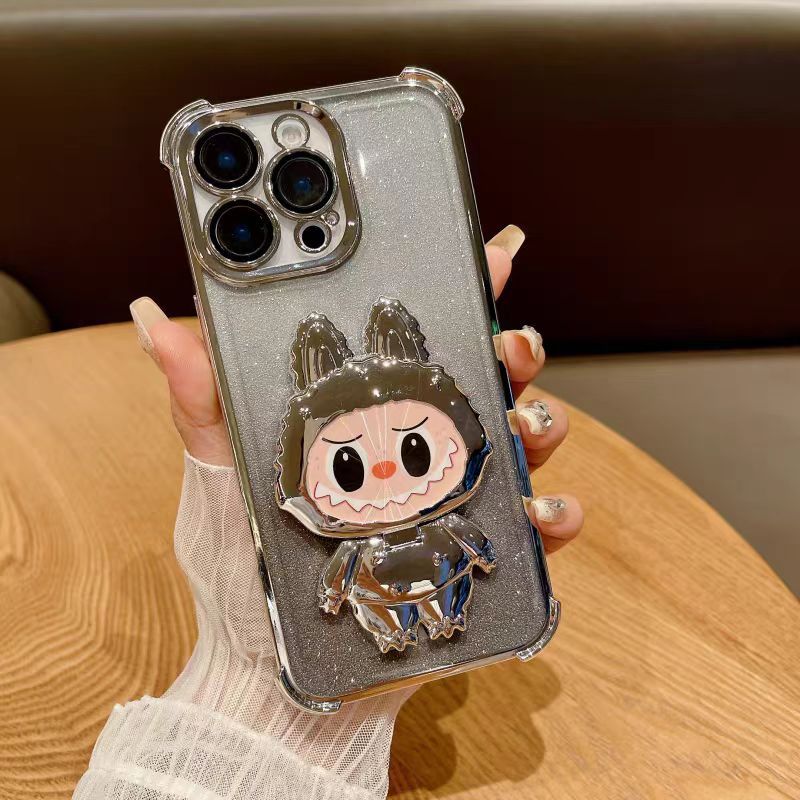 The Labcloth Mirror Stand Is Suitable for IPhone16ProMax, Electroplated Phone Case, and Fully Covers The Four Corners of The IPhone 14 for Anti-drop