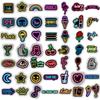 10 30 50Pcs Neon Lights Stickers For Suitcase Skateboard Laptop Luggage Phone Car Styling Diy Decal Pegatinas