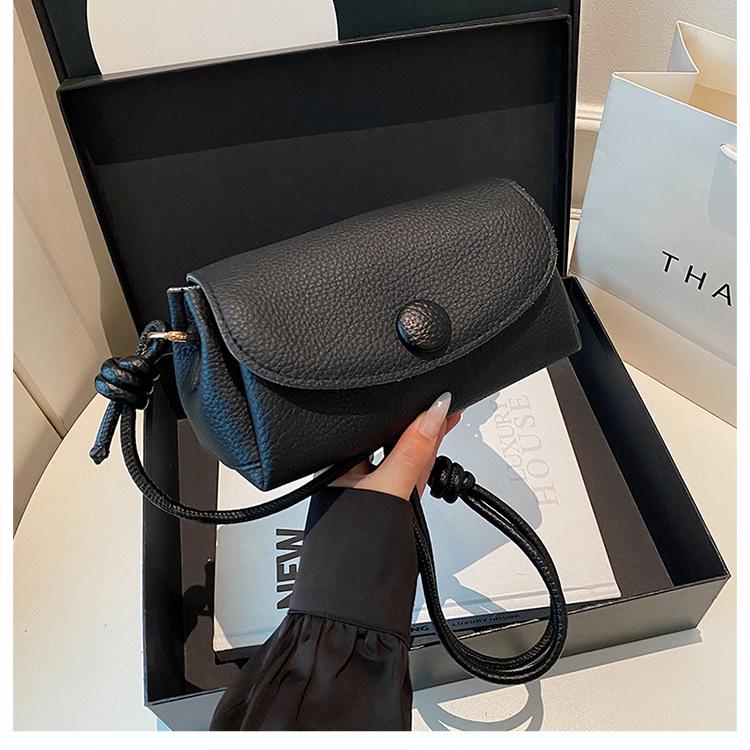 

2025 Trendy Soft Leather Pillow Bag - Popular Crossbody & Shoulder Handbag чёрный