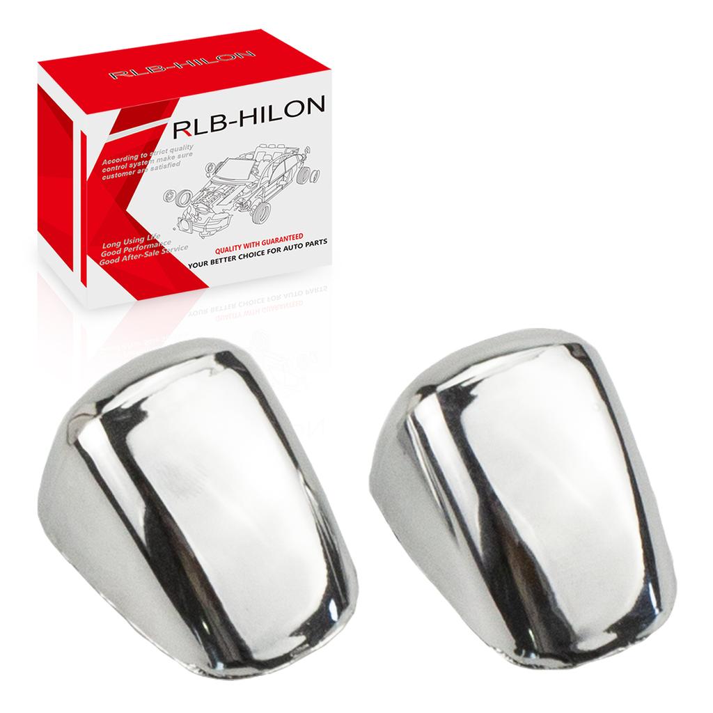 2Pcs/Set ABS Chrome Sprinkler Head Water Spray Nozzle Wiper Water-jet Cover Trim for Toyota Hiace