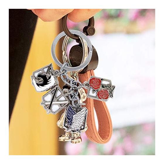 Formemory Attack on Titan Survey Corps Wings of Freedom Tool Keychain Anime Keyring Bag Pendant Fashion Lightweight Accessory Gift Present