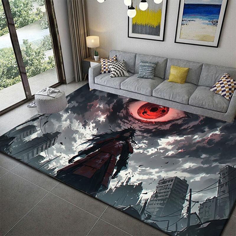 Naruto Epic Ninja Battle Area Rug Soft Cozy Non-Slip Carpet for Living Room