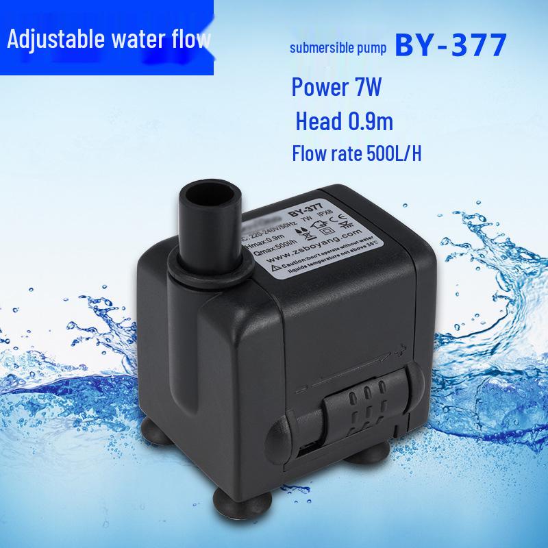 Round Glass Fish Tank: 3-in-1 Silent Filter, Oxygenator, and Waterfall Box with Ceramic Trickle Media.