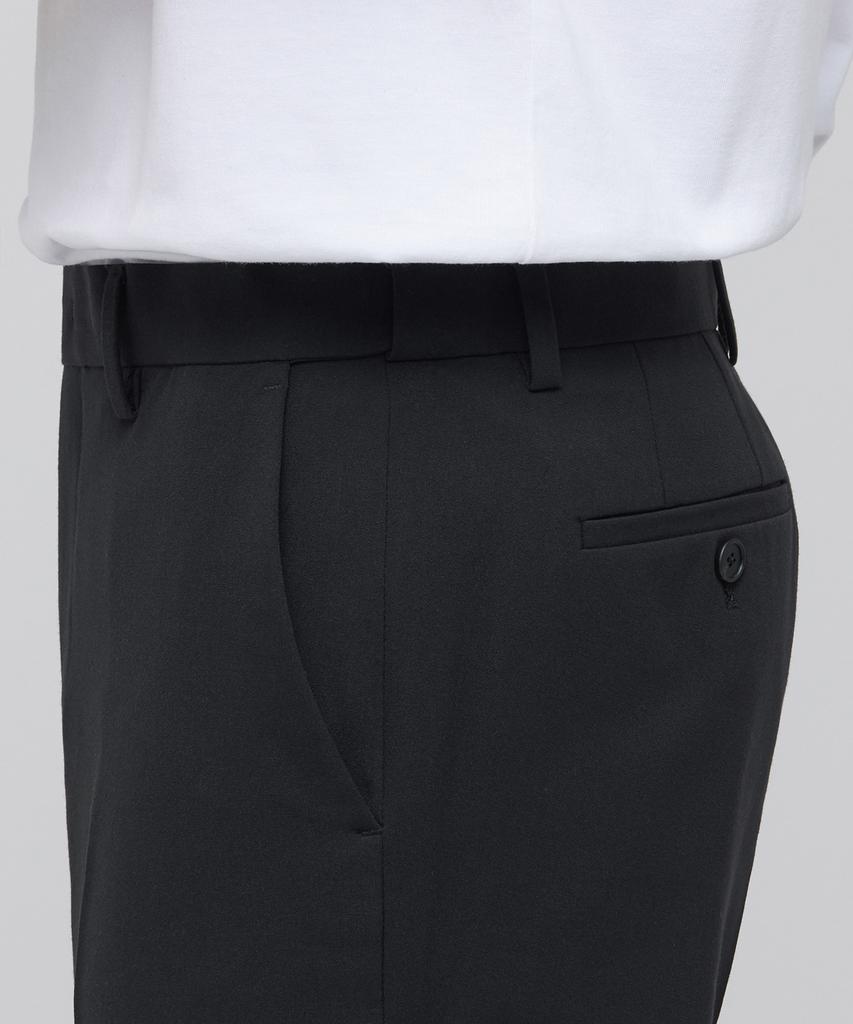 Musinsa Standard Lightweight Tapered Hidden Banding Crop Slacks [Dark Gray]