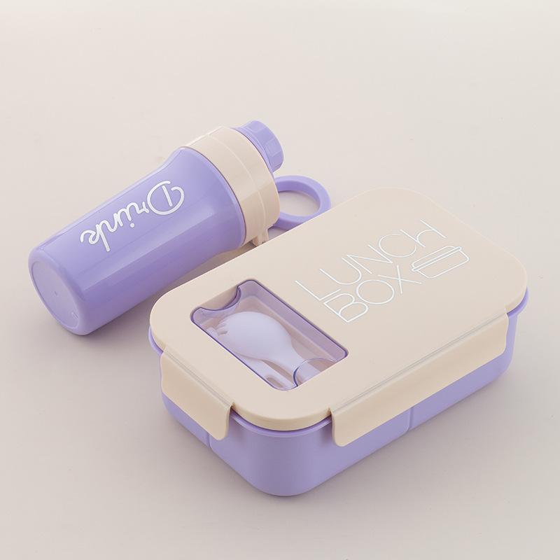 Microwave Safe Portable Lunch Box Water Bottle Set Airtight BPA Free Food Container for Office Workers Daily Use