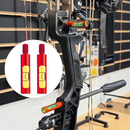 1/2Pcs Berger Hole Bow Level Lightweight Archery Compound Bow Sights Rest Tuning Leveling Tool Universal Screw-in Bow Level Archery Accessory