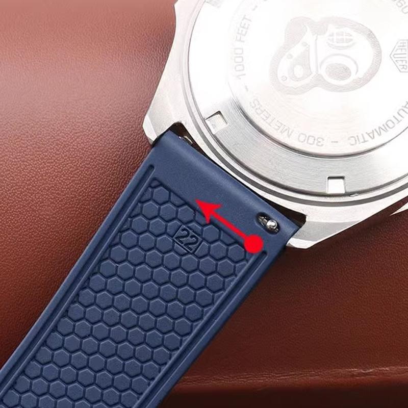 Premium-Grade Fluororubber Watch Strap 21mm 20mm 22mm For Seiko SRP777J1New Watch Band Diving Waterproof Bracelet Black Color