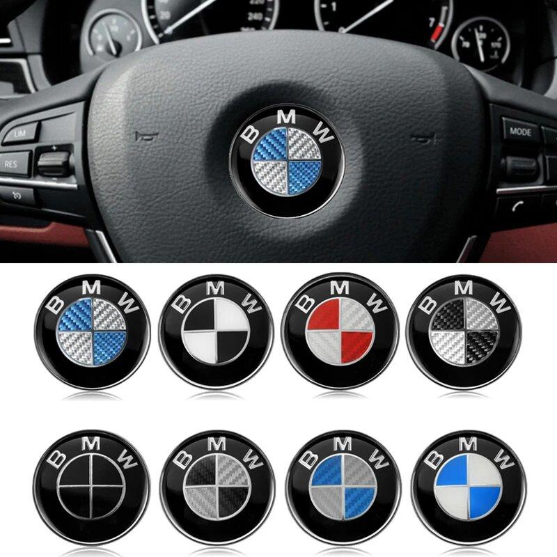KYLZ4 1PCS 45mm Car Steering Wheel Badge Emblem Sticker Auto-Styling For BMW M3 M4 M5 E36 E39 E87 E90 E53 F07 F34 F44 G20 G30 FXPT-BMW