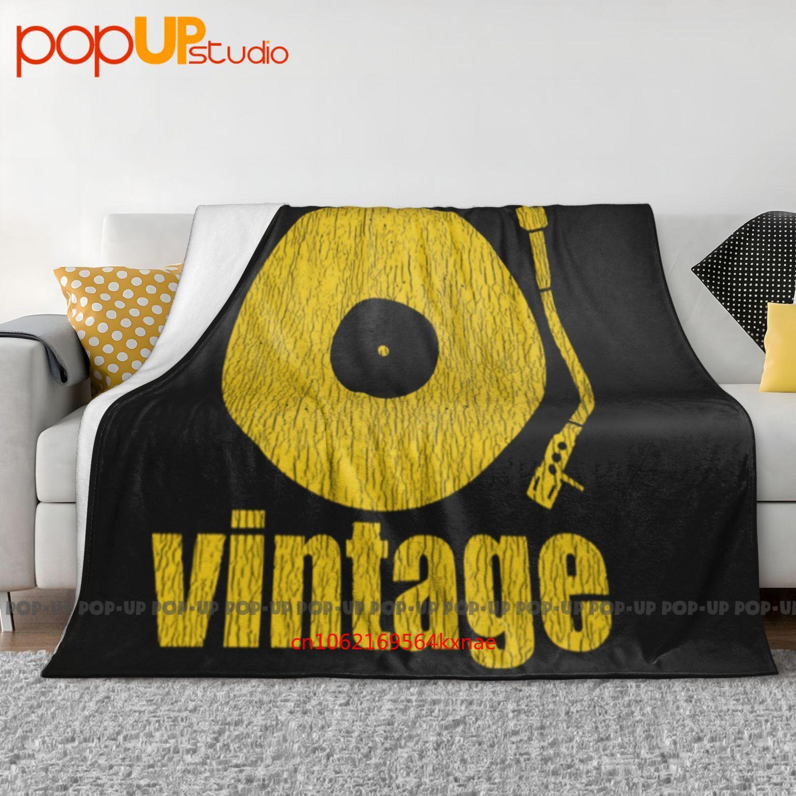 Vintage Vinyl Dj Music Classic Record Collector Technics 1200 Turntable Ultra-Soft Blanket Quilt Winter Sofa Cover Bed Covers 30x40in