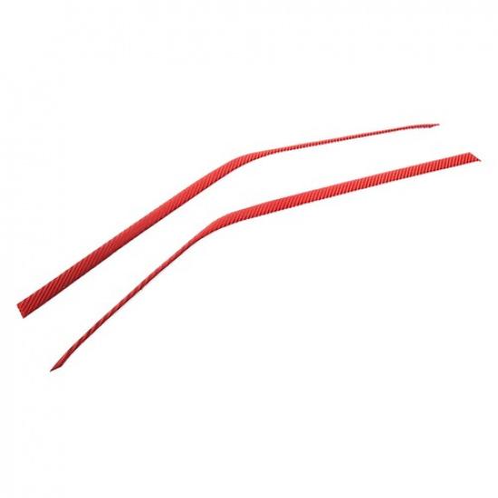 Red Carbon fiber Front Door Upper Side Trim Sticker For Subaru Crosstrek 2024