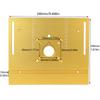 Gold Aluminum Router Table Insert Plate With Lift Base For Woodworking Benches Table Saw 65mm Motors Trimmer Engraving Machine