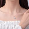 INS Style Love Claw High Carbon Zircon Snowflake 925 Sterling Silver Korean Style Clavicle Chain Moissanite Necklace