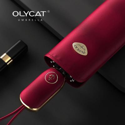OLCYAT Olimeow Kompaktowy Automatyczny Parasol z Czarną Powłoką Ochrona Anty-UV, Przenośny na Deszcz i Słońce.