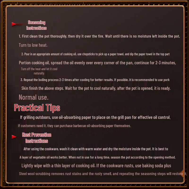 Sansig Outdoor Camping Cast Iron Griddle Pan