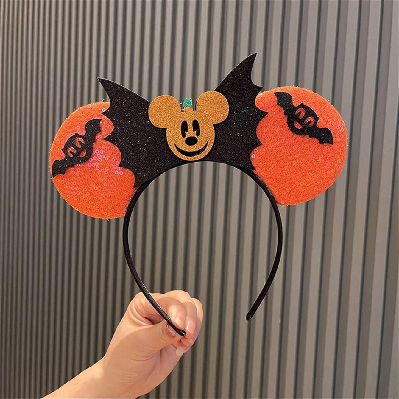 

MINISO Ободок на голову с ушками Микки Мауса для детей Косплей Ободок для волос Скелет Женский Карнавал Призрак Аксессуары для волос Девочка Блестящий бант Головной убор