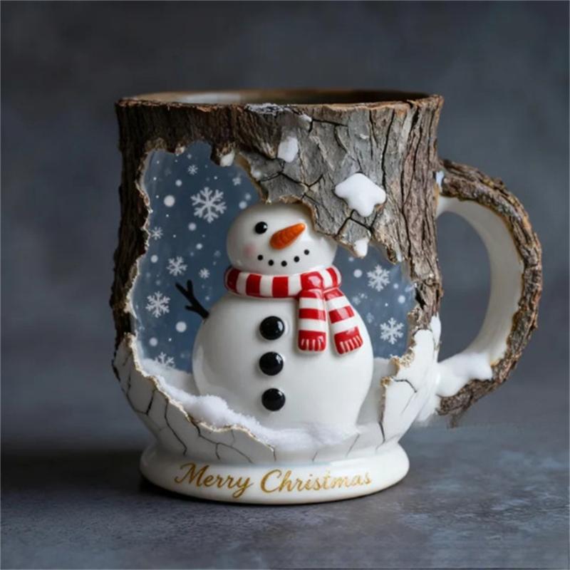 Festival Holiday Coffee Cup Dishwasher Safe Ergonomic Grip for Family Gatherings Office Use Hot Chocolate Beverages