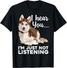 Lustige Husky Hund Kunst für Männer Frauen Kinder Sibirischer Husky Liebhaber Geschenk Unisex T-Shirt