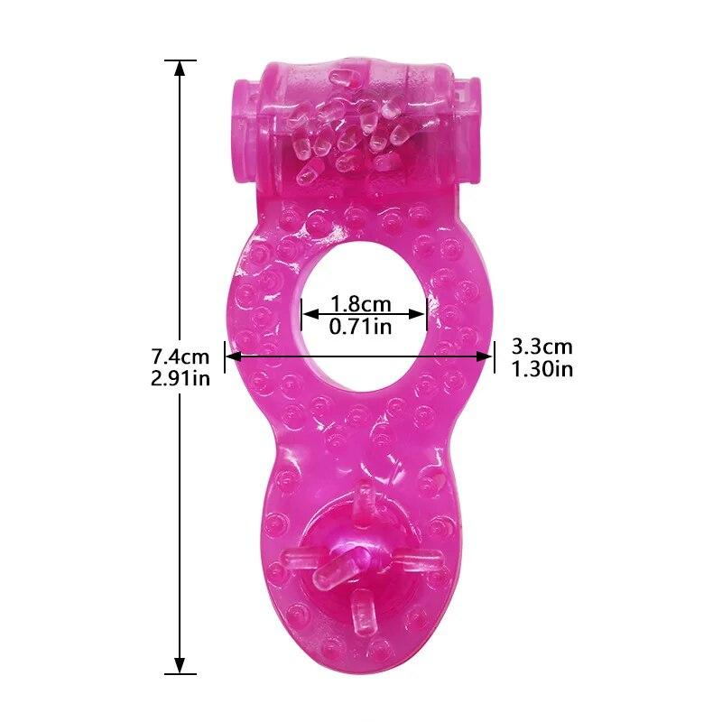 Cock Ring Crystal Butterfly Vibrator Vibrating Ring Electic Vibrating Clitoral Stimulate Ring Penis Enhance Erection Sex Ability