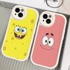 Cute SpongeBob Dolls Phone Case Hard Leather For iPhone 14 13 16 Mini 15 14 11 12 Pro Max Plus Fundas
