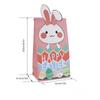 24 Pcs Easter Paper Bags, 24 Pcs Easter Stickers, Easter Goodie Bag Party Supplies for Classrooms, Party Favors, Kraft Holiday Goody.