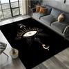 Crystal Velvet Eye-Printed Area Rug for Bedroom And Living Room Home Decoration, Non-Slip Mat for Bedside.
