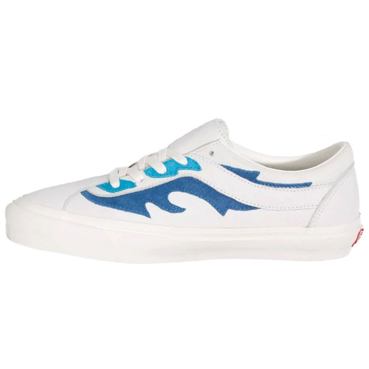 

Vans Bold Ni Flamethrower Низкие кеды для скейтбординга из синтетической кожи Унисекс кроссовки Белый Синий VN0A4UVR2OX 35