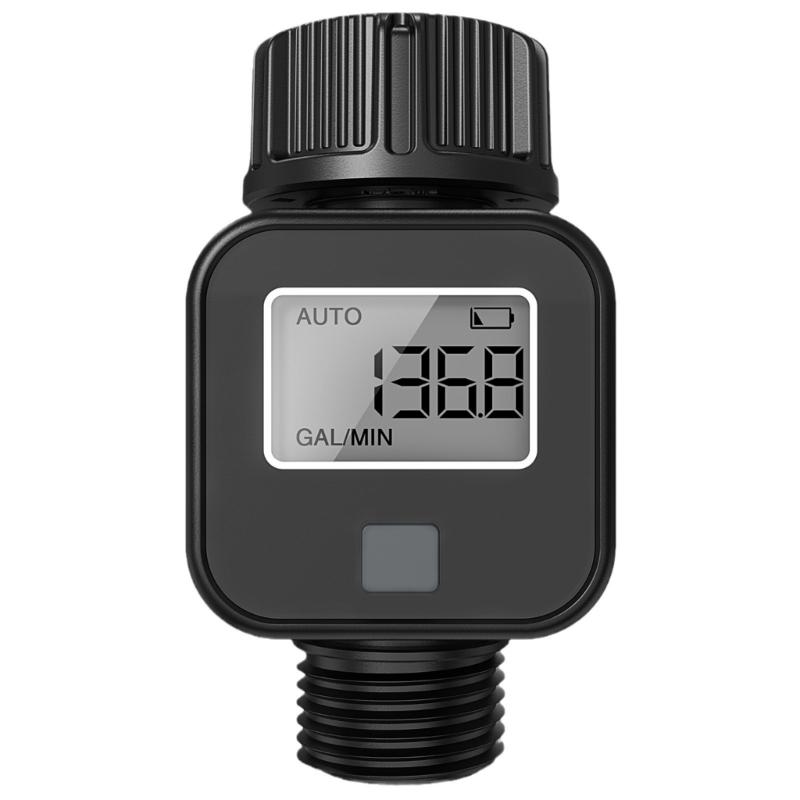 Water Flow Meter, Standard 3/4" Hose Thread, High Accuracy and IPX5 Waterproof for Indoor and Outdoor Use