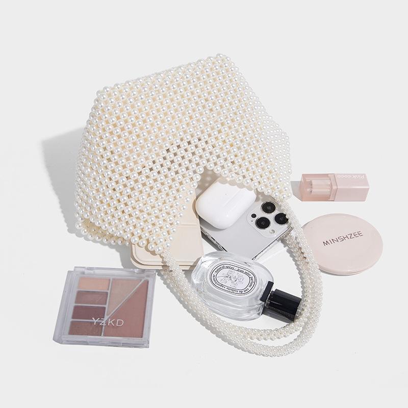 Niche Design Trendy Small Bag for Women 2025 New Fashion Crossbody Bag Spring Summer Textured Pearl Handbag Small Square Bag