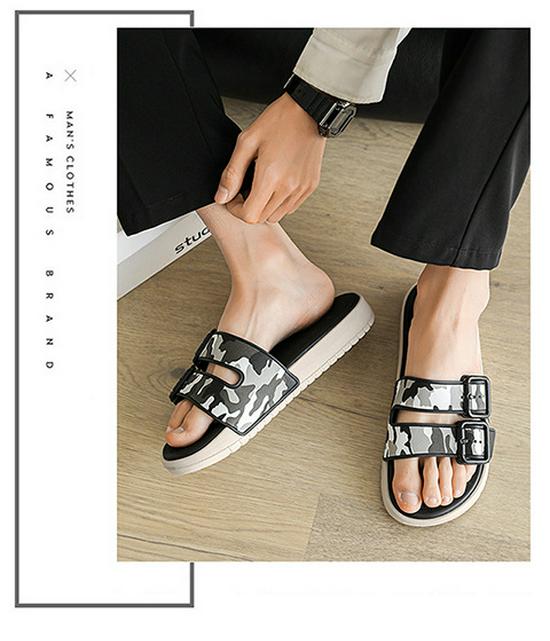 New Men's Trendy Summer Fashion Outdoor Sandals: Simple Beach Slippers for Couples
