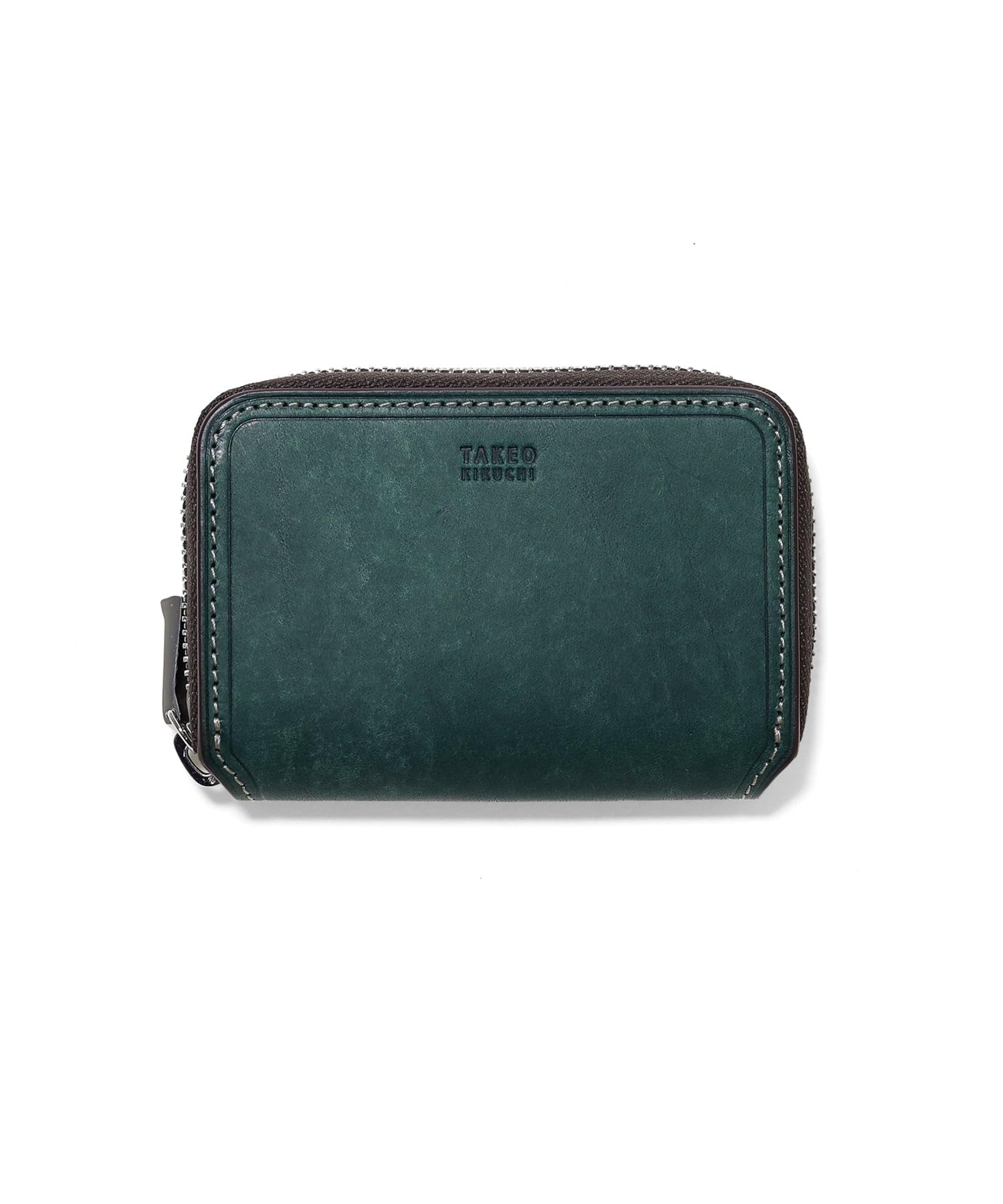 

Takeo Kikuchi Margo II Coin Purse, Card Size, Cowhide Leather, No. 780611, Green