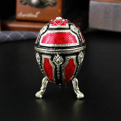 Egg-shaped Jewelry Box Creative Home Desktop Ornament Flip Cover Anti-gray Enamel Craft Storage Jewelry Box