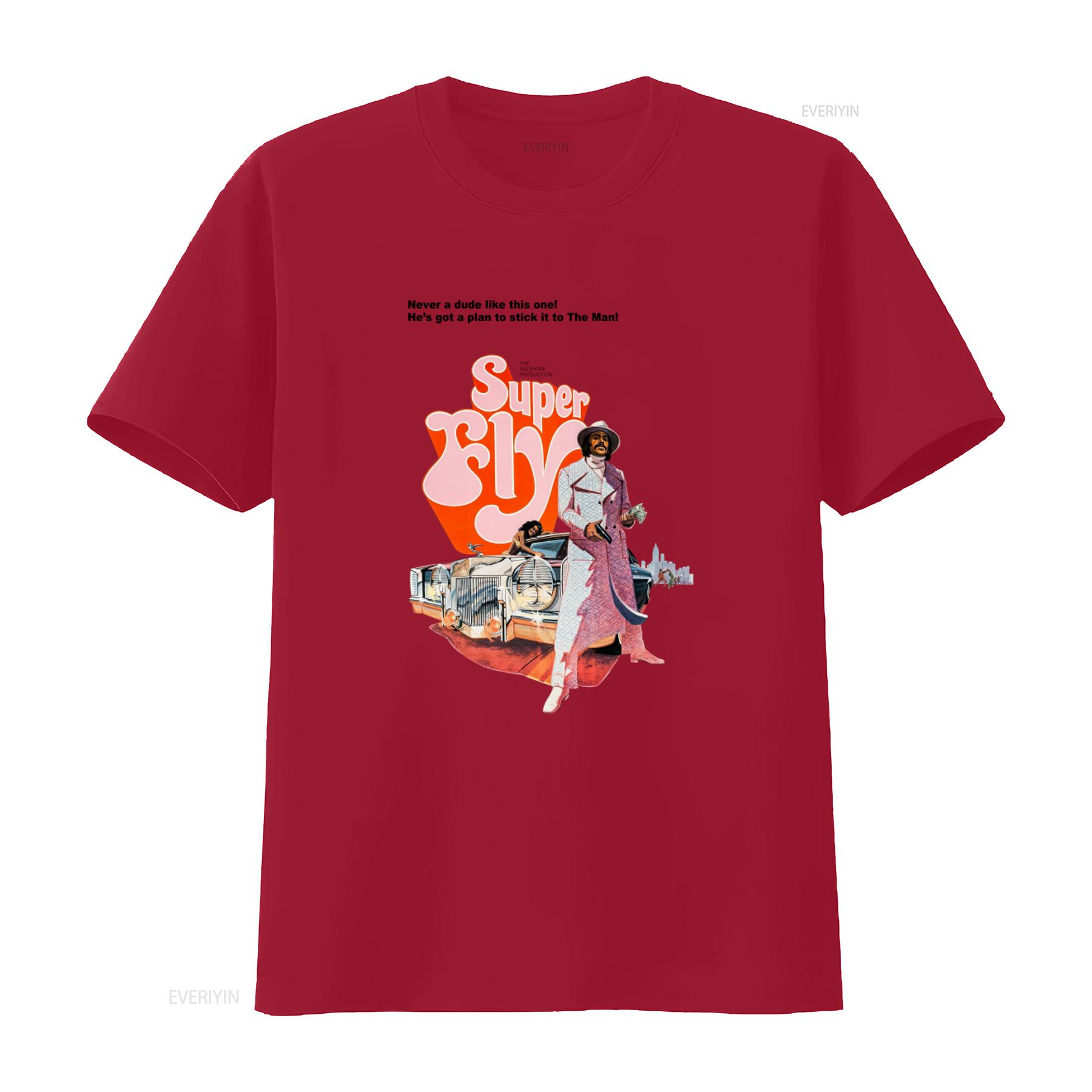 

Super Fly T Shirt Classic Movie Retro Style Superfly Vintage Design Fashionable vintage Washed Unisex Soft homme streetwear S